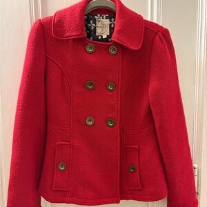 Tulle Red double breasted and fitted jacket